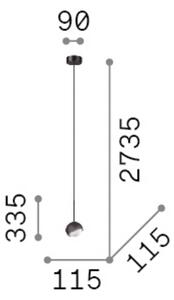 IDEAL LUX Lampada a sospensione Bloom, Ottone / Oro, Soggiorno / Sala da pranzo, Metallo, Moderno, Lampada a sospensione