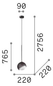 IDEAL LUX Lampada a sospensione Bloom, dimmerabile, Ottone / Oro, Soggiorno / Sala da pranzo, Metallo, Moderno, Lampada a sospensione
