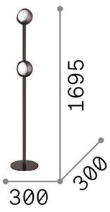 IDEAL LUX Lampada da terra Bloom, Ottone / Oro, Soggiorno / Sala da pranzo, Metallo, Moderno, Lampada da terra