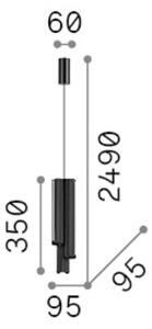 IDEAL LUX Lampada a sospensione Dorica, dimmerabile, Ottone / Oro, Soggiorno / Sala da pranzo, Alluminio, Moderno, Lampada a sospensione