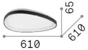IDEAL LUX Plafoniera soffitto Gemini, Bianco / Opale, Soggiorno / Sala da pranzo, Metallo, Moderno, Plafoniera