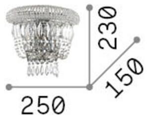 IDEAL LUX Applique da parete Dubai, dimmerabile, Cromo / Argento, Soggiorno / Sala da pranzo, Metallo, Applique