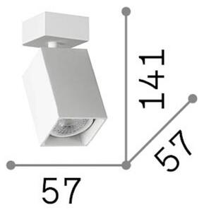IDEAL LUX Faretto da soffitto Dynamite Square, bianco, lunghezza 5,7 cm, Bianco / Opale, Soggiorno / Sala da pranzo, Metallo, Moderno, Downlight
