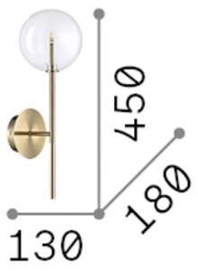 IDEAL LUX Applique da parete Equinoxe, Cromo / Argento, Soggiorno / Sala da pranzo, Metallo, Applique