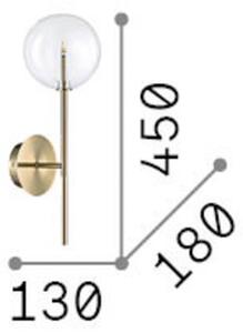 IDEAL LUX Applique da parete Equinoxe, Cromo / Argento, Soggiorno / Sala da pranzo, Metallo, Applique