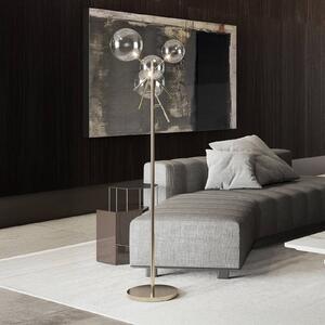 IDEAL LUX Lampada da terra Equinoxe, Cromo / Argento, Soggiorno / Sala da pranzo, Metallo, Lampada da terra