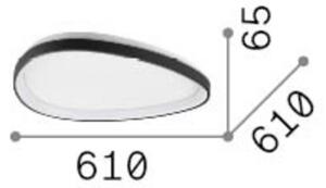 IDEAL LUX Plafoniera soffitto Gemini, dimmerabile, Ottone / Oro, Soggiorno / Sala da pranzo, Metallo, Moderno, Plafoniera