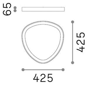 IDEAL LUX Plafoniera soffitto Gemini, Bianco / Opale, Soggiorno / Sala da pranzo, Metallo, Moderno, Plafoniera