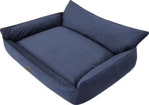Letto ortopedico per cani JOKER letto per cani divano letto cestino materasso letto per animali XXXL 132x106 cm blu scuro velluto