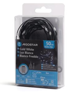 Aigostar -LED Catena luminosa da esterno 50xLED/8 funzioni 3xAA 5,3m IP44 luce bianca fredda