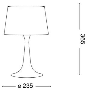 Ideal Lux - Lampada da tavolo LONDON 1xE27/60W/230V nera
