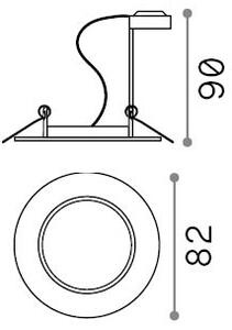 Ideal Lux - Faretto da incasso SWING 1xGU10/28W/230V diam. 8,2 cm, cromo opaco