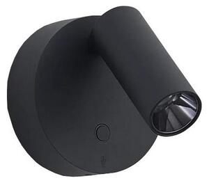 Ideal Lux - ELF, faretto da parete dimmerabile a LED, 3W, 230V, CRI95, nero
