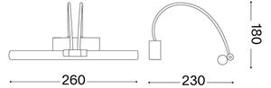 Ideal Lux - Lampada per quadri a LED BOW LED/3,5W/230V CRI 90 26 cm ottone