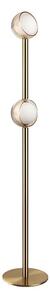 Ideal Lux - Lampada da terra LED BLOOM 2xLED/5,5W/230V CRI 90 oro/beige fumé
