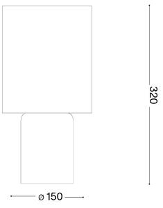 Ideal Lux - Lampada da tavolo KALI 1xE14/40W/230V crema