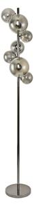 Brilagi - Lampada da terra LED MILLA 7xG9/3W/230V nero cromato/vetro fumé