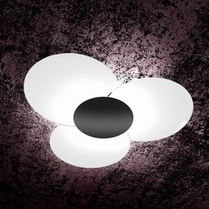 Clover applique-plafoniera d.100 cm 6 luci nero 1114-100-ne