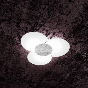 Clover applique-plafoniera d.70 cm 6 luci foglia argento 1114-70-fa
