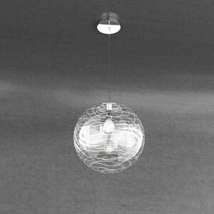 Moon sospensione 1 luce d.30 cm. vetro bianco 1117-s30-bi