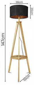 Lampada da terra 1xE27/40W/230V nera
