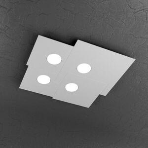 Plate plafoniera 4 luci quadra grigio 1129-pl4-gr