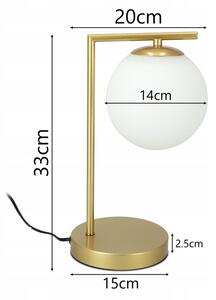 Lampada da tavolo 1xE27/40W/230V oro/bianco