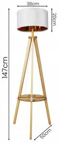 Lampada da terra 1xE27/40W/230V bianca
