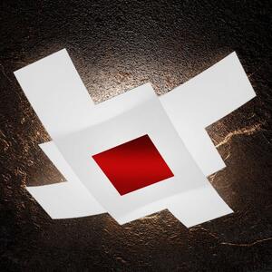 Tetris color applique-plafoniera d.95 cm. 4 luci rosso 1121-95-ro