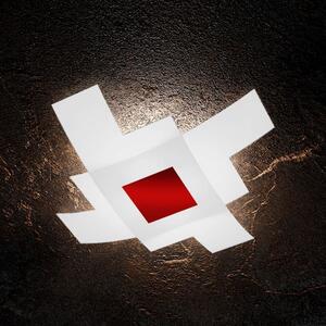 Tetris color applique-plafoniera d.75 cm. 4 luci rosso 1121-75-ro