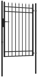 Outsunny Cancelletto di Sicurezza con Serratura, 3 Chiavi e 2 Paletti, in Acciaio Zincato, 107x204 cm, Nero