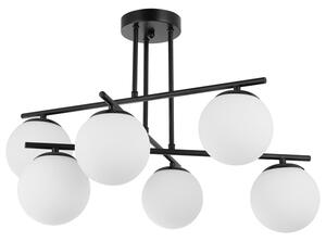 Lampada da soffitto moderna a sfera nera LEDO W6