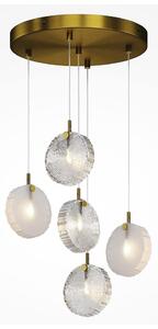 Maytoni MOD254PL-05BS - Lampadario a sospensione con filo FROZEN 5xG4/28W/230V ottone