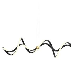 Lampadario LED a sospensione con filo COLIA LED/55W/230V nero/oro