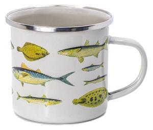 Tazza bianca e verde 310 ml Vintage Fish – Sass & Belle