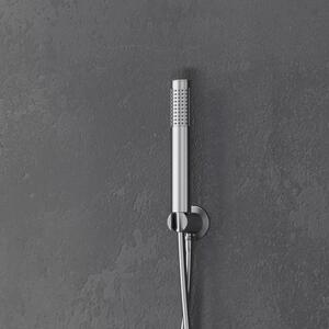 Set doccia a parete acciaio inox satinato con soffione, doccetta e miscelatore | KAM-ARTE INOX - KAMALU