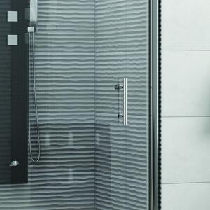 Porta doccia nicchia battente 90cm vetro trasparente KS2800N - KAMALU