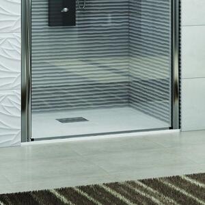 Box doccia porta battente nicchia 85cm vetro trasparente KS2800N - KAMALU