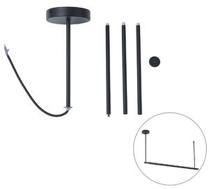 Set di sospensione da 2 con alimentatore per binario monofase nero - Iconic