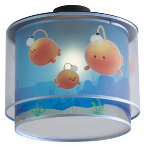 Plafoniera per bambini blu con Bulby - Harrie meets Bulby
