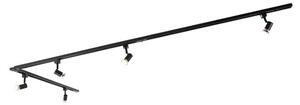 Sistema di illuminazione a binario moderno con 5 faretti nero 1 fase - Iconic Jeany