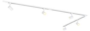 Sistema di illuminazione a binario moderno con 5 faretti bianco monofase - Iconic Jeana