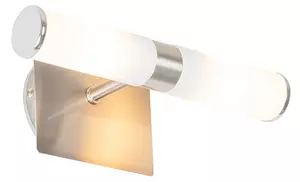 Lampada da parete moderna per bagno in acciaio IP44 2 luci - Bath