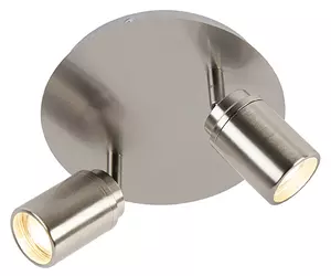 Faretto da bagno moderno in acciaio 2 luci IP44 - Ducha
