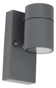 Lampada da parete per esterni antracite IP44 con sensore crepuscolare - Solo