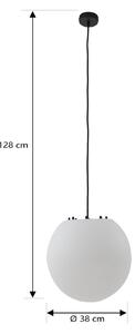 Lampada a sospensione da esterno Lindby Alea, bianco, plastica, Ø 38 cm