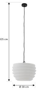 Lindby Arona lampada a sospensione, Ø 38cm, bianco