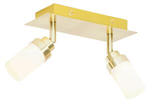 Faretto da bagno moderno ottone 2 luci IP44 - Japie