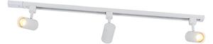 Sistema di illuminazione a binario moderno con 3 faretti bianco 1-Fase - Iconic Jeana
