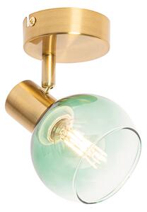 Faretto Art Déco oro con vetro verde - Vidro